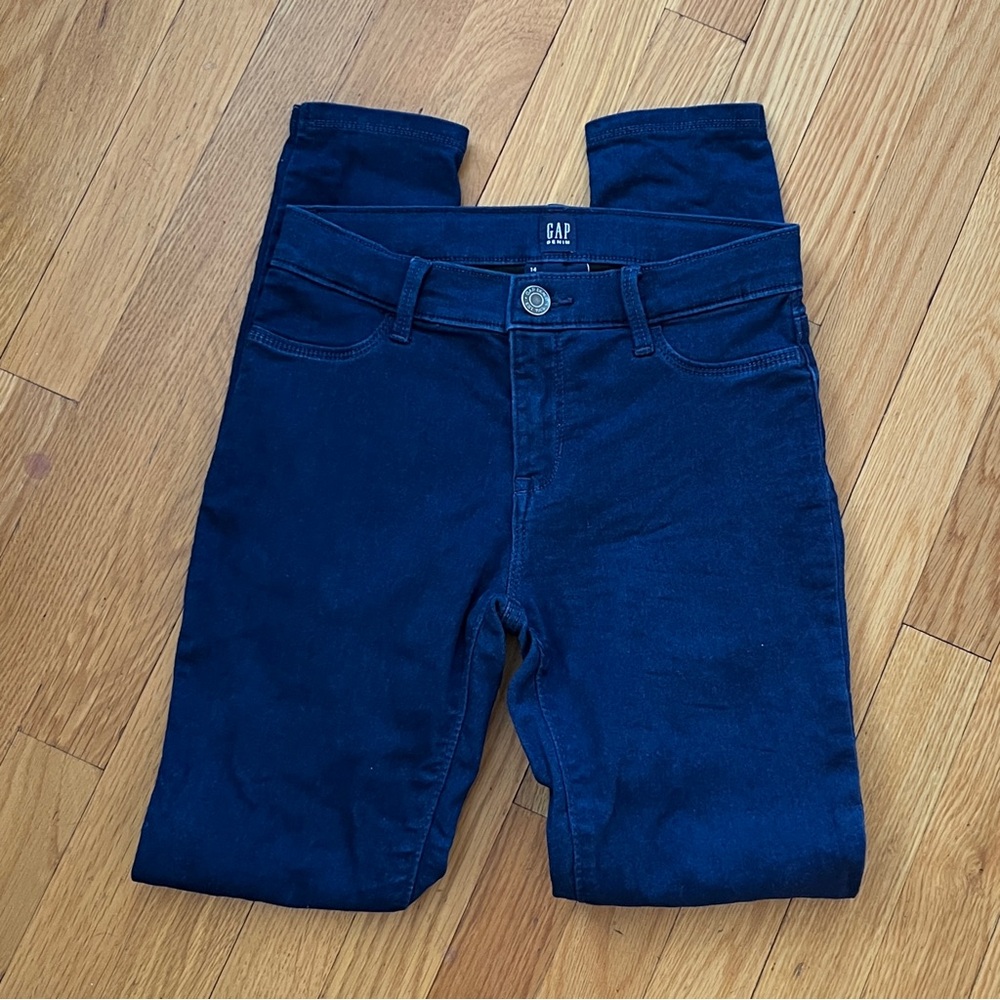 GAP Kids Stretch Blue Denim Jeggings Jeans Girls 14.